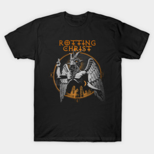 Rotting Christ – Baphomet Cathedral Design T-Shirt