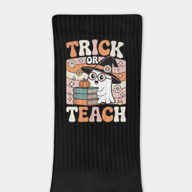 Trick or Teach Cute Halloween Teacher Design by Designed By Marty