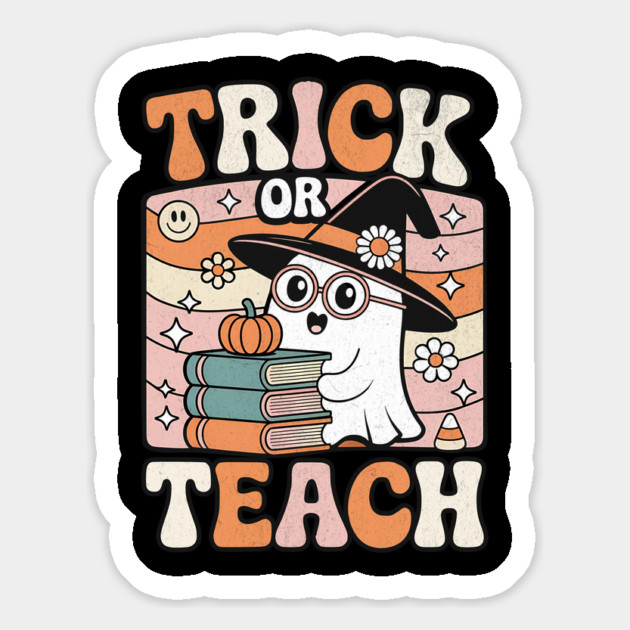 Trick or Teach Cute Halloween Teacher Design Magnet by Designed By Marty