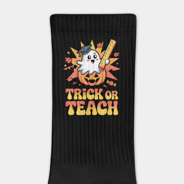 Trick or Teach Ghost Pumpkin Teacher Design by Designed By Marty