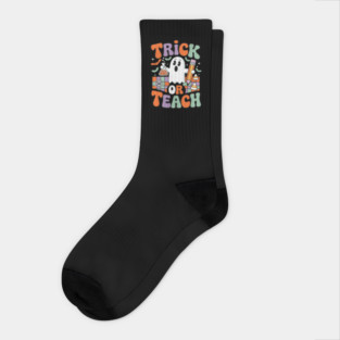 Trick or Teach Science Ghost Design Socks