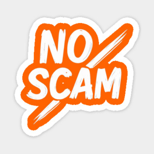 No Scam – Investigative Paintbrush White Logo Sticker