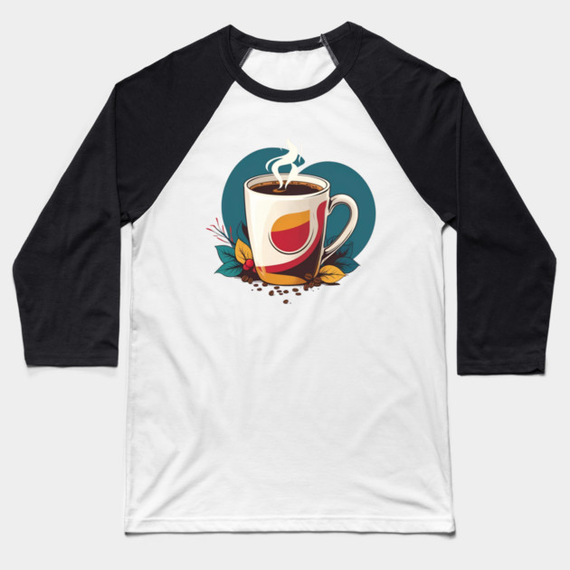 Writing Fueled by Fresh Coffee Baseball T-Shirt by SR8891