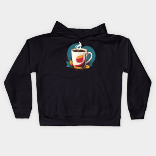 Writing Fueled by Fresh Coffee Kids Hoodie