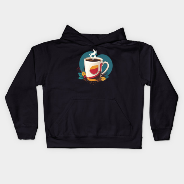 Writing Fueled by Fresh Coffee Kids Hoodie by SR8891