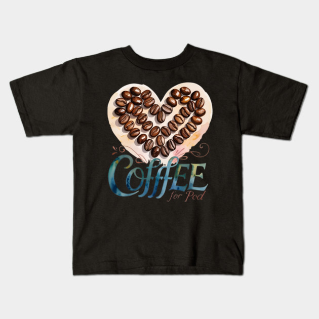 Coffee First Then Writing Magic Kids T-Shirt by SR8891