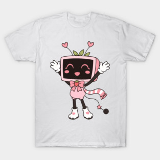 Dandys World Pink Cute Character Pixel Game T-Shirt