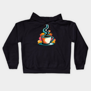 Writing Dreams Over Morning Coffee Kids Hoodie