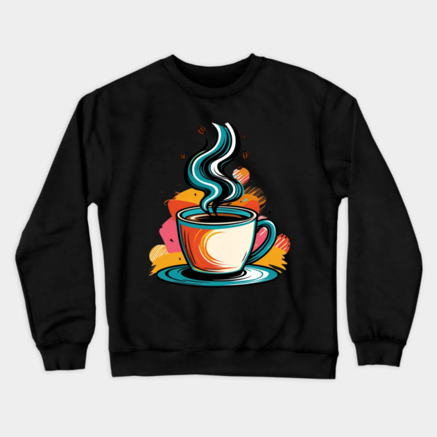 Writing Dreams Over Morning Coffee Crewneck Sweatshirt by SR8891