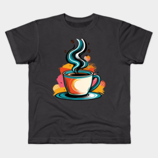 Writing Dreams Over Morning Coffee Kids T-Shirt