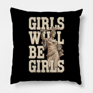 Female Power vintage Pillow