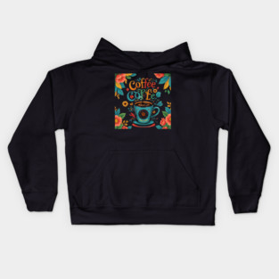 Coffee Writing and Creative Thoughts Kids Hoodie