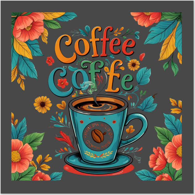 Coffee Writing and Creative Thoughts Wall Art by SR8891
