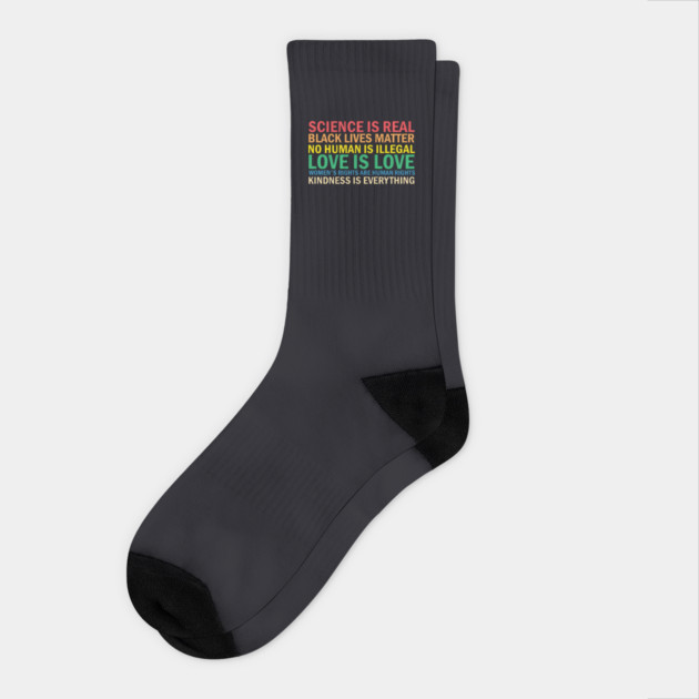 Science Is Real and Love Is Love Socks by Charles's Store 8