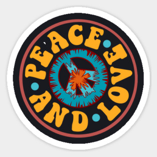 Peace and Love Sticker