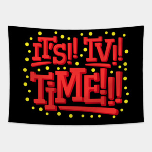 IT'S TV TIME Logo Tapestry