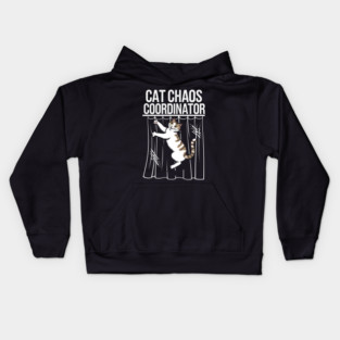 Cat Chaos Coordinator – Funny Cat Lover Kids Hoodie