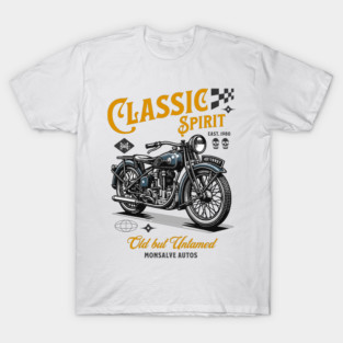 Classic Spirit – Vintage Motorcycle Design T-Shirt