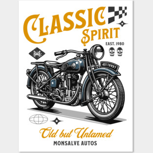 Classic Spirit – Vintage Motorcycle Design Posters and Art