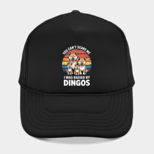 Funny Dingo T-Shirt, Raised By Dingos, Australian Dog Tee, Dingo Lover, Dingo Family Shirt, Dingo Graphic retro Tee Hat