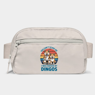Funny Dingo T-Shirt, Raised By Dingos, Australian Dog Tee, Dingo Lover, Dingo Family Shirt, Dingo Graphic retro Tee Bag