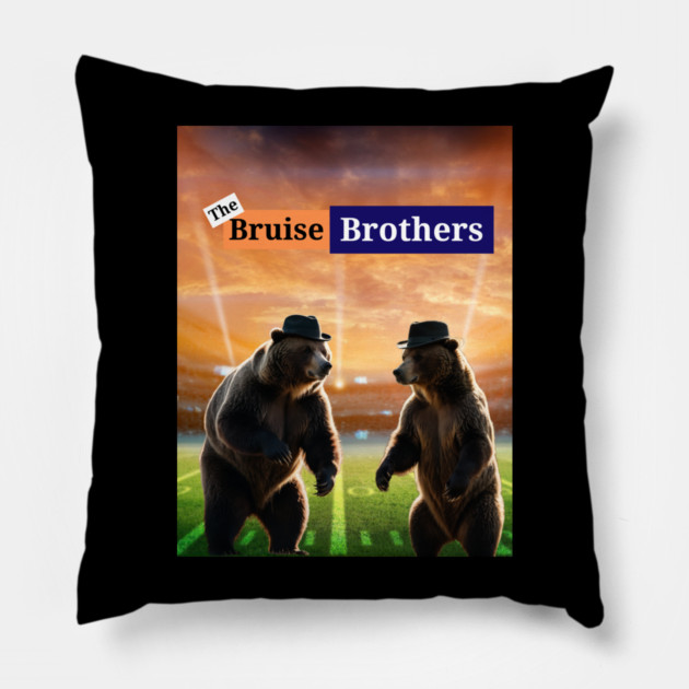 The Bruise Brothers - Chicago Bears Pillow by Low Life Shirts