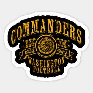 Commanders Vintage Football Sticker