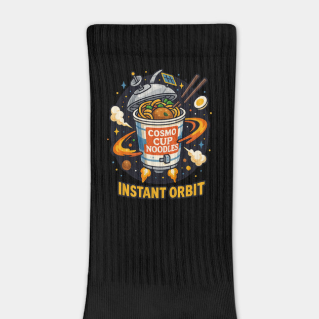 Instant Orbit Space Ramen Cosmo Noodle Cup Cute Cartoon T Shirt by Anne Lee