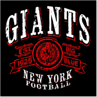 Giants Vintage Football Posters and Art