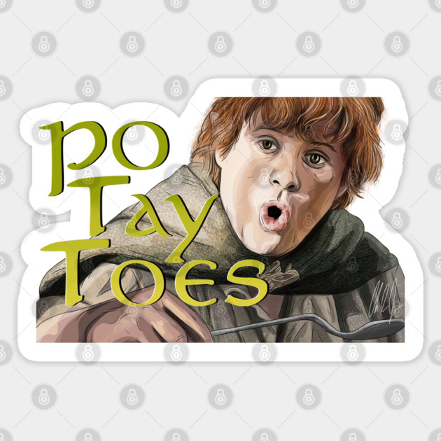 Lord of the Rings: Potatoes / PO TAY TOES Sticker by 51Deesigns