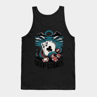 Poker Casino Playing Cards Spades Hearts Clubs Joker Game Tank Top
