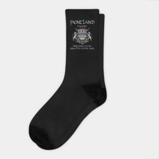 Pentland Family Crest - Perfect gift for Reunions, Father’s Day, Christmas, Graduation, Festivals Socks
