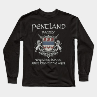 Pentland Family Crest - Perfect gift for Reunions, Father’s Day, Christmas, Graduation, Festivals Long Sleeve T-Shirt