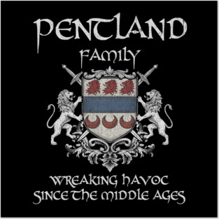 Pentland Family Crest - Perfect gift for Reunions, Father’s Day, Christmas, Graduation, Festivals Posters and Art