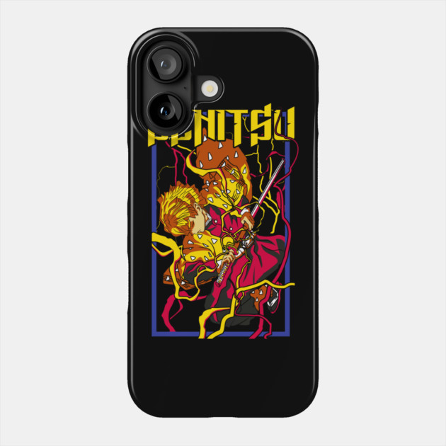 Demon Slayer Zenitsu Thunder Breathing Art Phone Case by Otaku Vibes
