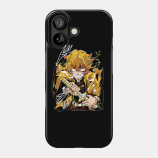 Demon Slayer Zenitsu Lightning Strike Pose Phone Case