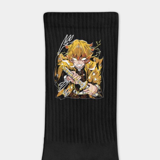 Demon Slayer Zenitsu Lightning Strike Pose by Otaku Vibes