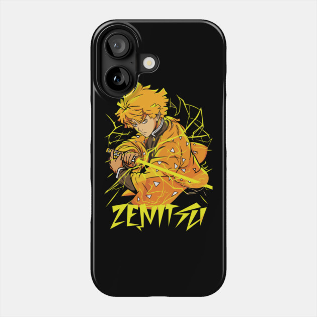 Demon Slayer Zenitsu First Form Glow Phone Case by Otaku Vibes