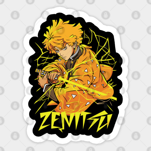 Demon Slayer Zenitsu First Form Glow Sticker by Otaku Vibes