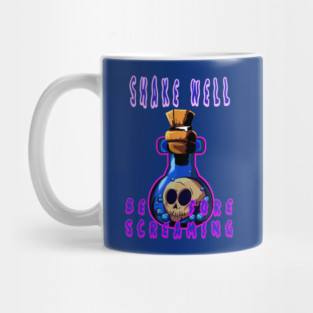 Shake Well Before Screaming – Creepy Skull Potion Bottle Mug