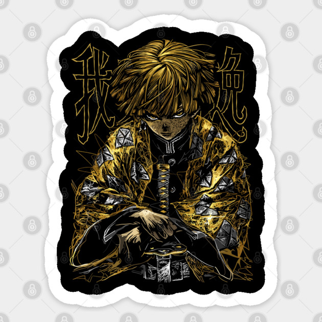 Zenitsu Agatsuma - Demon Slayer Sticker by Otaku Vibes