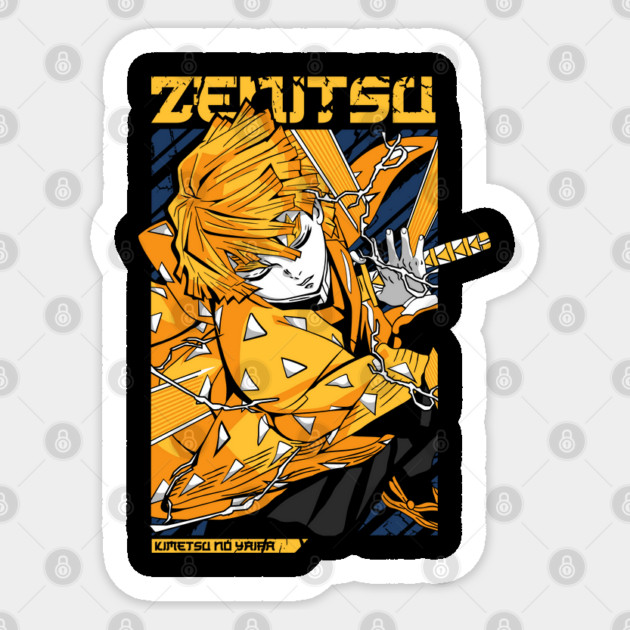 Demon Slayer Zenitsu in Full Thunder Mode Sticker by Otaku Vibes