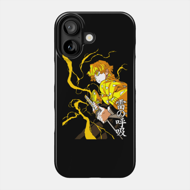 Demon Slayer Zenitsu Lightning Art Phone Case by Otaku Vibes