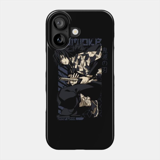 Demon Slayer Giyu Tomioka Blade Drawn Phone Case by Otaku Vibes