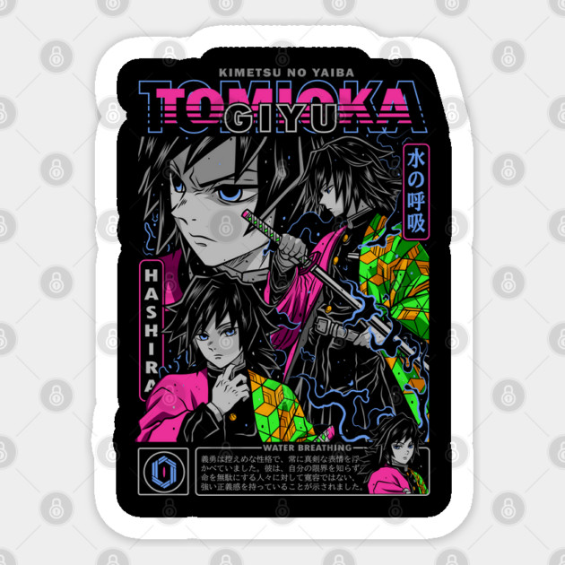 Demon Slayer Giyu Tomioka Water Hashira Sticker by Otaku Vibes