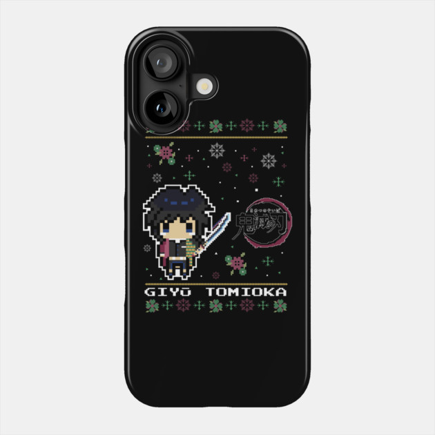 Giyu Tomioka Pixel Art - Demon Slayer Phone Case by Otaku Vibes