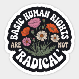 Basic Human Rights Are Not Radical Sticker
