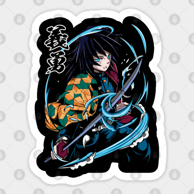 Demon Slayer Giyu Water Breathing Form Sticker by Otaku Vibes