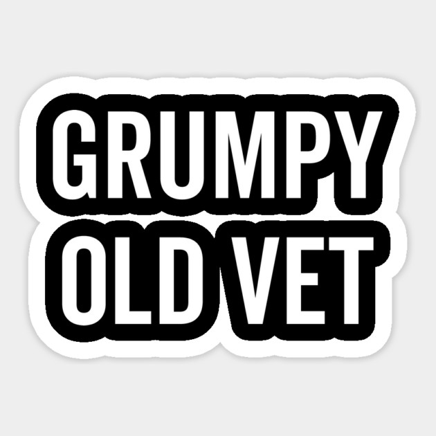 Grumpy Old Vet Sticker by Frank Ring