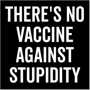 There’s No Vaccine Against Stupidity Posters and Art